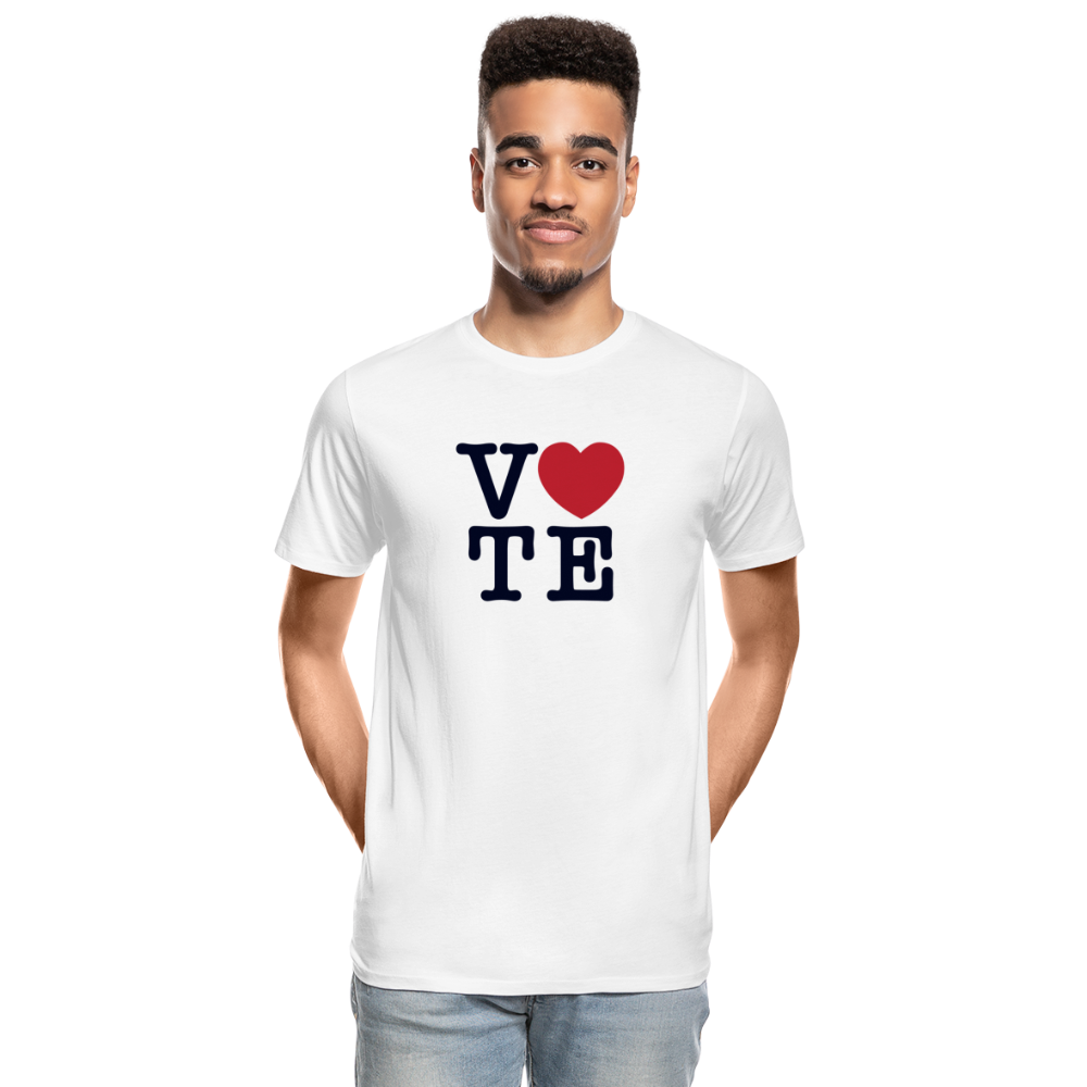 Vote Love - Men’s Premium Organic T-Shirt - white