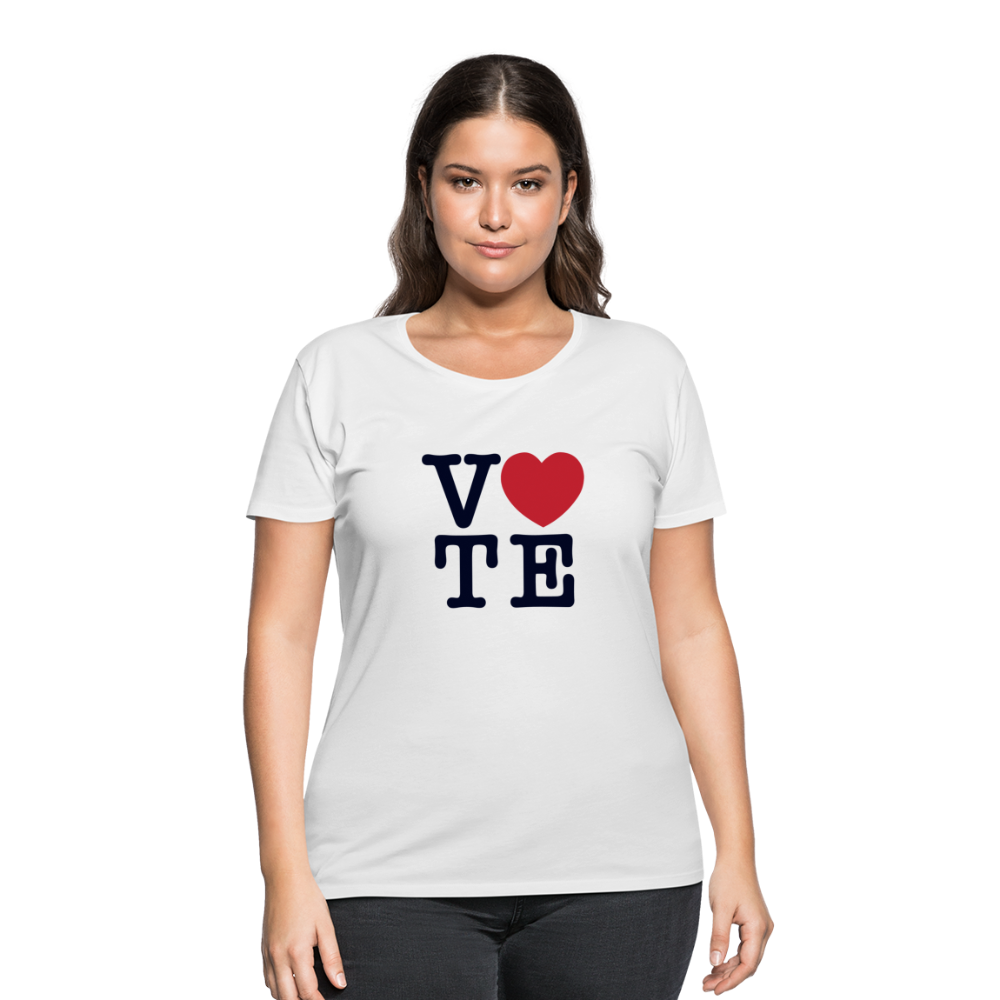 Vote Love - Women’s Curvy T-Shirt - white