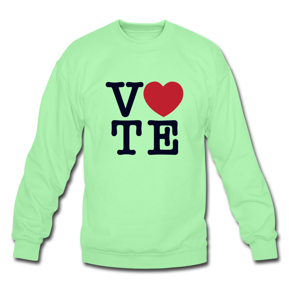 Vote Love - Crewneck Sweatshirt - lime