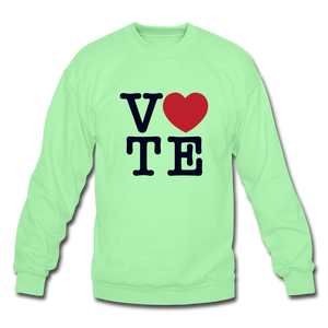 Vote Love - Crewneck Sweatshirt - lime