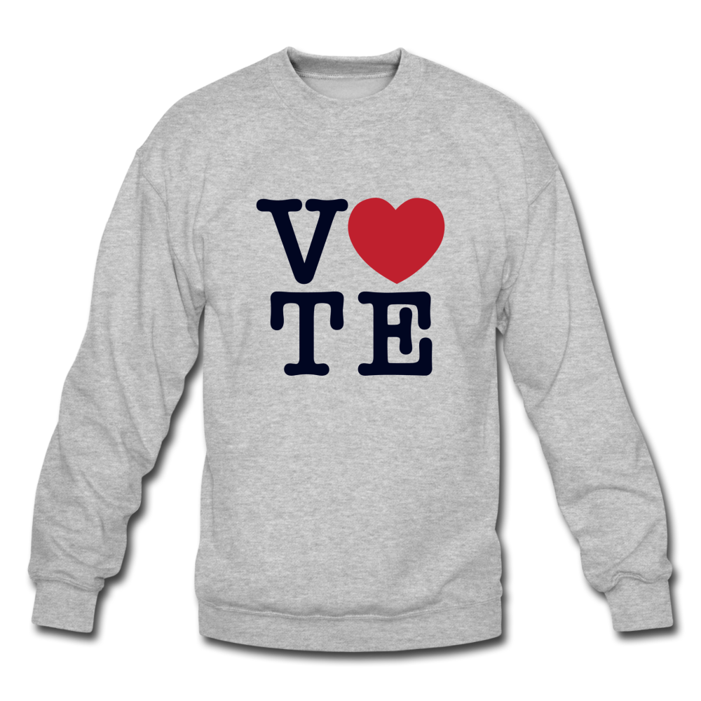 Vote Love - Crewneck Sweatshirt - heather gray