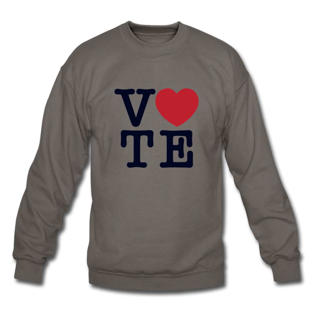 Vote Love - Crewneck Sweatshirt - asphalt gray