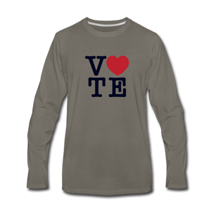 Vote Love - Men's Premium Long Sleeve T-Shirt - asphalt gray