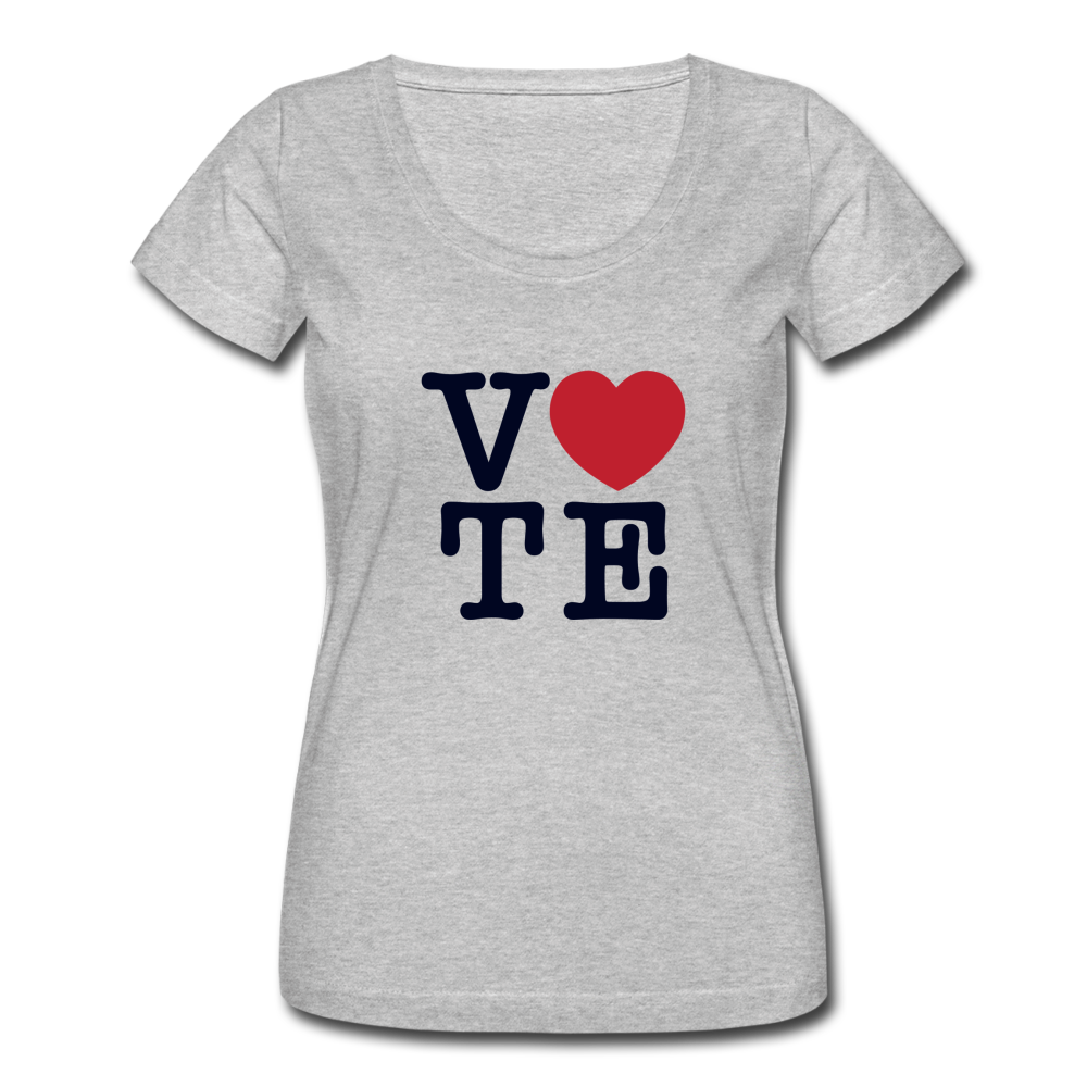 Vote Love - Women's Scoop Neck T-Shirt - heather gray