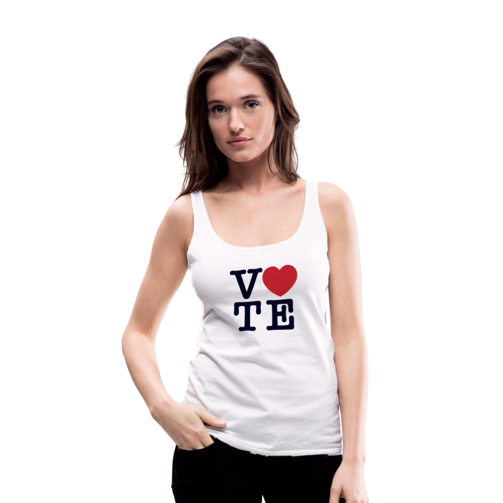 Vote Love  - Women’s Premium Tank Top - white