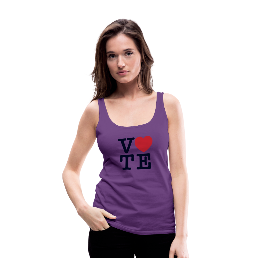 Vote Love  - Women’s Premium Tank Top - purple