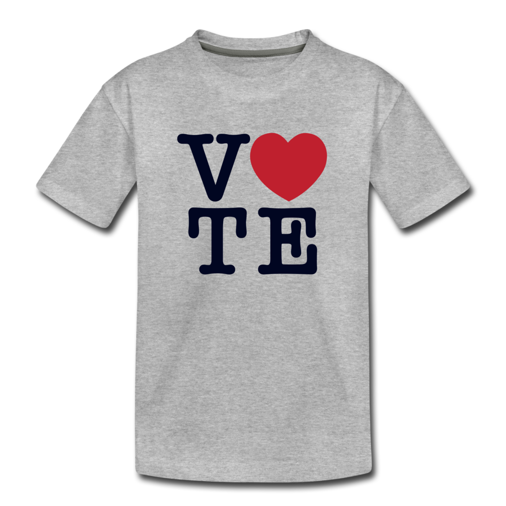 Vote Love - Kids' Premium T-Shirt - heather gray