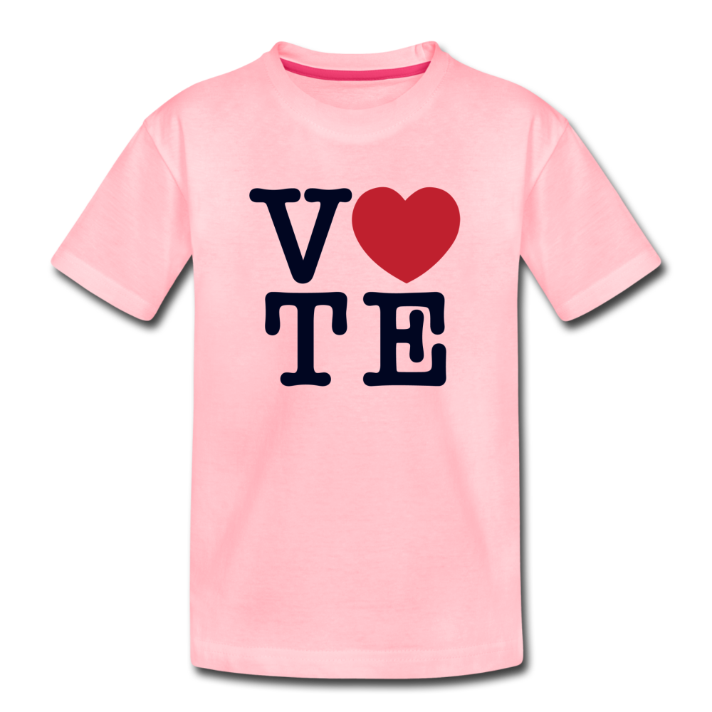 Vote Love - Kids' Premium T-Shirt - pink