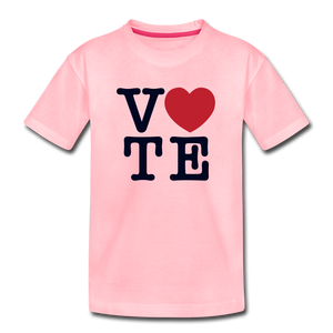 Vote Love - Kids' Premium T-Shirt - pink