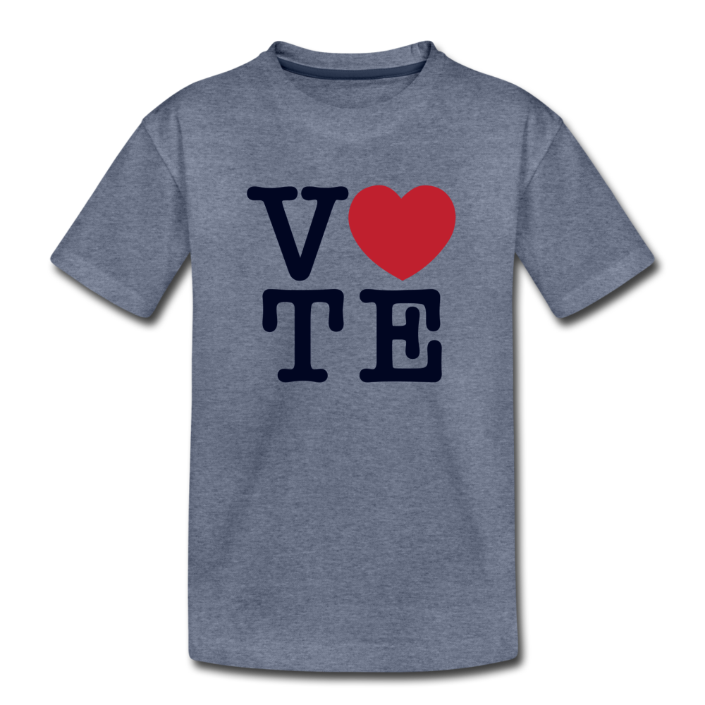 Vote Love - Kids' Premium T-Shirt - heather blue