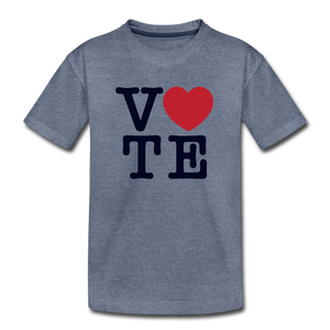 Vote Love - Kids' Premium T-Shirt - heather blue