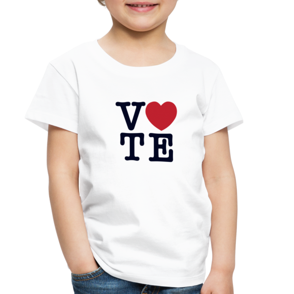 Vote Love - Toddler Premium T-Shirt - white