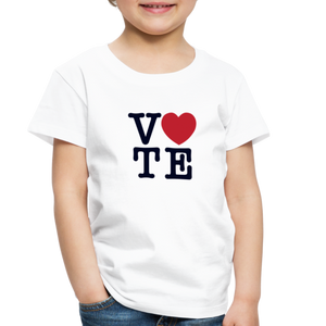 Vote Love - Toddler Premium T-Shirt - white