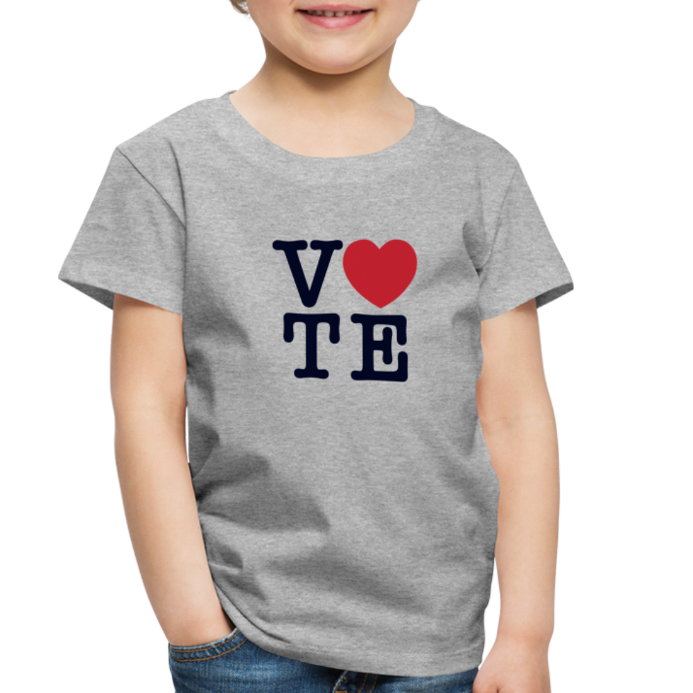 Vote Love - Toddler Premium T-Shirt - heather gray