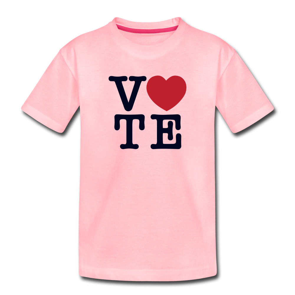 Vote Love - Toddler Premium T-Shirt - pink
