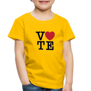 Vote Love - Toddler Premium T-Shirt - sun yellow
