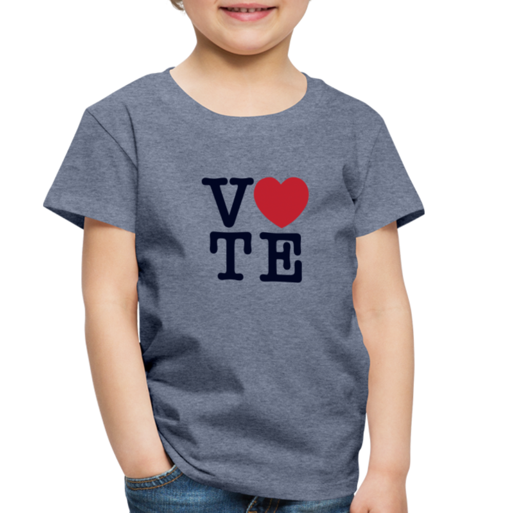 Vote Love - Toddler Premium T-Shirt - heather blue