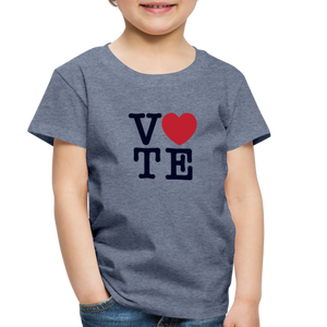 Vote Love - Toddler Premium T-Shirt - heather blue
