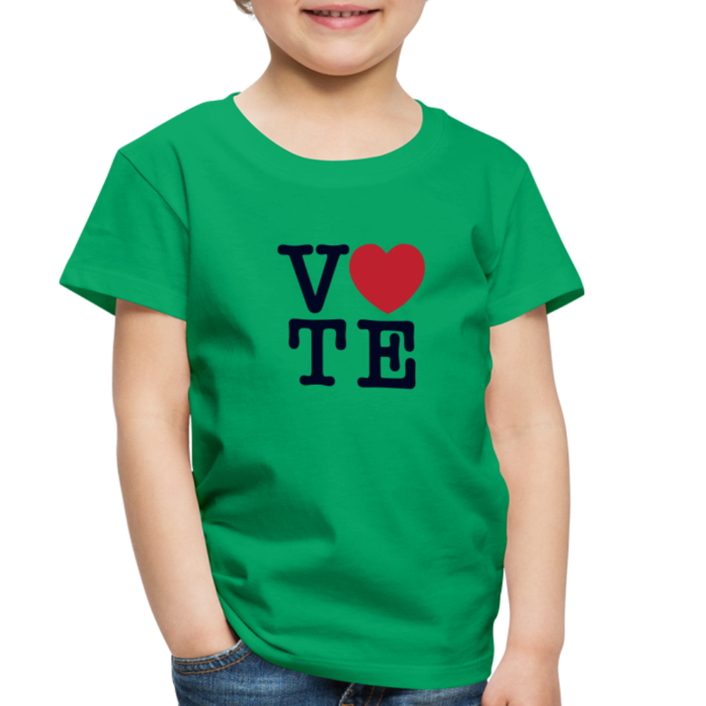 Vote Love - Toddler Premium T-Shirt - kelly green