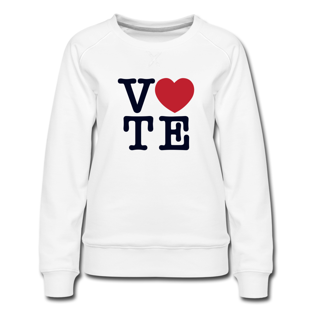 Vote Love - Women’s Premium Sweatshirt - white