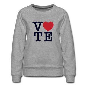 Vote Love - Women’s Premium Sweatshirt - heather gray