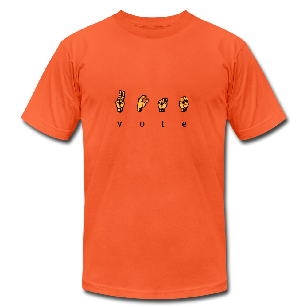 Sign - Unisex Jersey T-Shirt by Bella + Canvas - orange