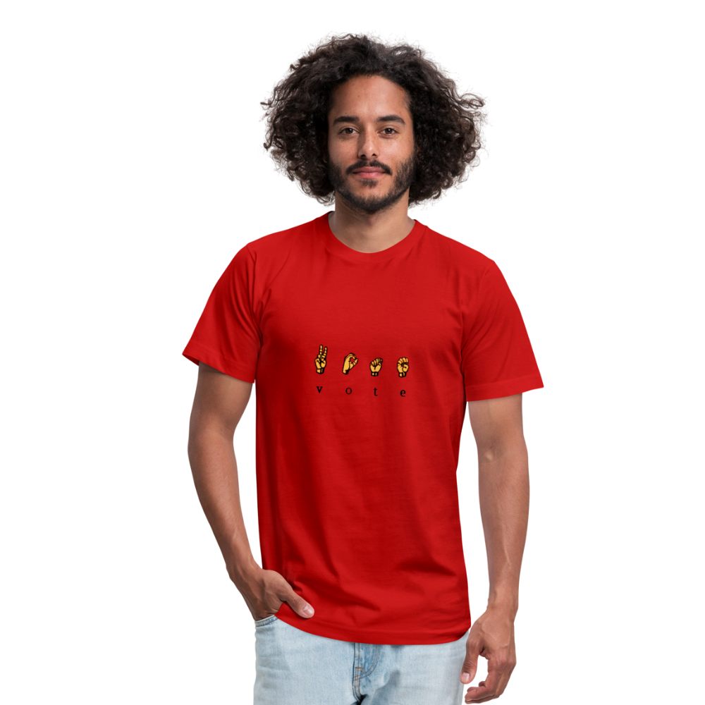 Sign - Unisex Jersey T-Shirt by Bella + Canvas - red