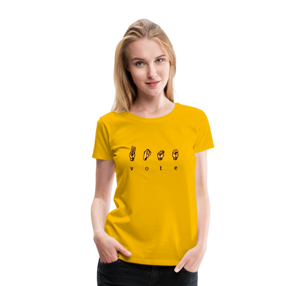 Sign - Women’s Premium T-Shirt - sun yellow