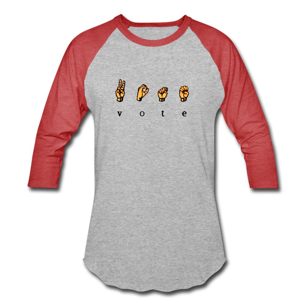 Sign - Baseball T-Shirt - heather gray/red