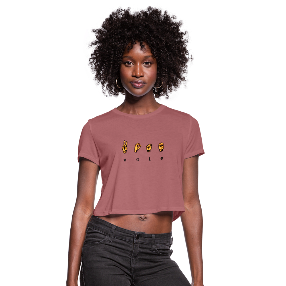 Sign - Women's Cropped T-Shirt - mauve