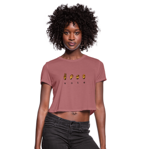 Sign - Women's Cropped T-Shirt - mauve