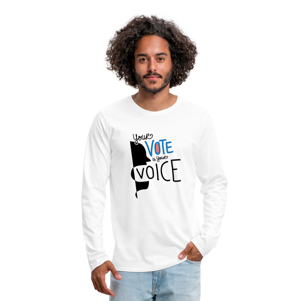 Shout - Men's Premium Long Sleeve T-Shirt - white