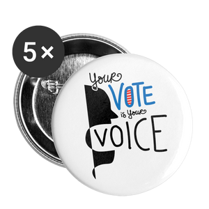 Shout - Buttons large 2.2'' (5-pack) - white