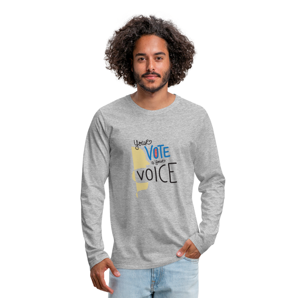 Shout II - Men's Premium Long Sleeve T-Shirt - heather gray