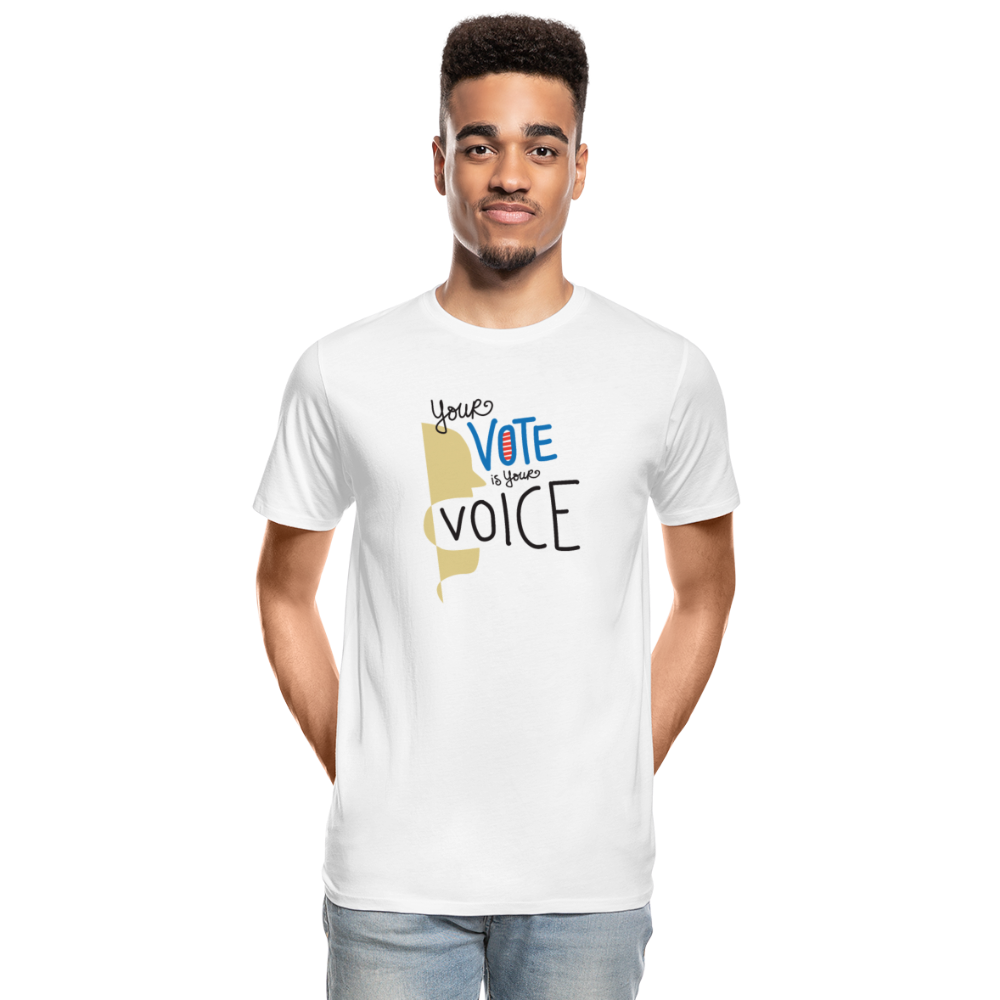 Shout II  - Men’s Premium Organic T-Shirt - white