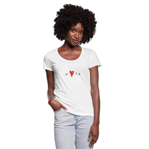 Heartbeat - Women's Scoop Neck T-Shirt - white