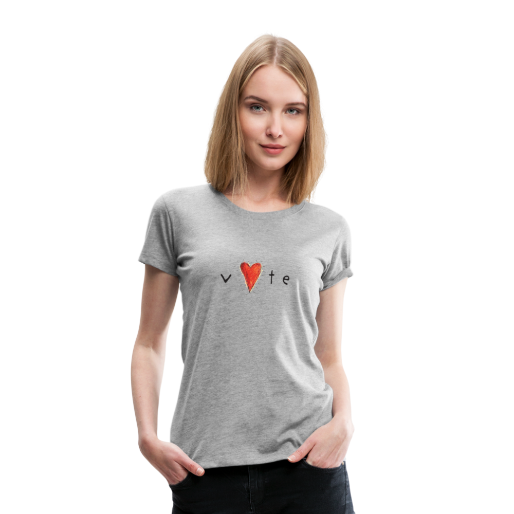 Heartbeat - Women’s Premium T-Shirt - heather gray