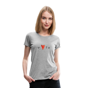 Heartbeat - Women’s Premium T-Shirt - heather gray