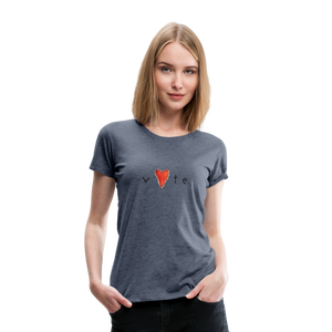 Heartbeat - Women’s Premium T-Shirt - heather blue