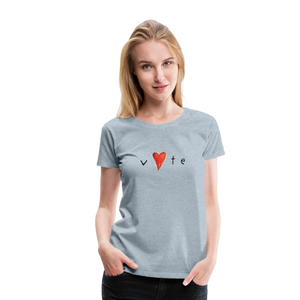 Heartbeat - Women’s Premium T-Shirt - heather ice blue