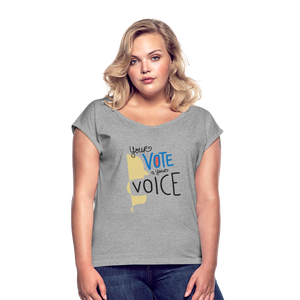 Shout II - Women's Roll Cuff T-Shirt - heather gray