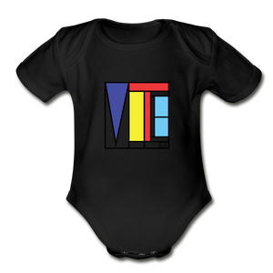 Vote Art - Organic Short Sleeve Baby Bodysuit - black