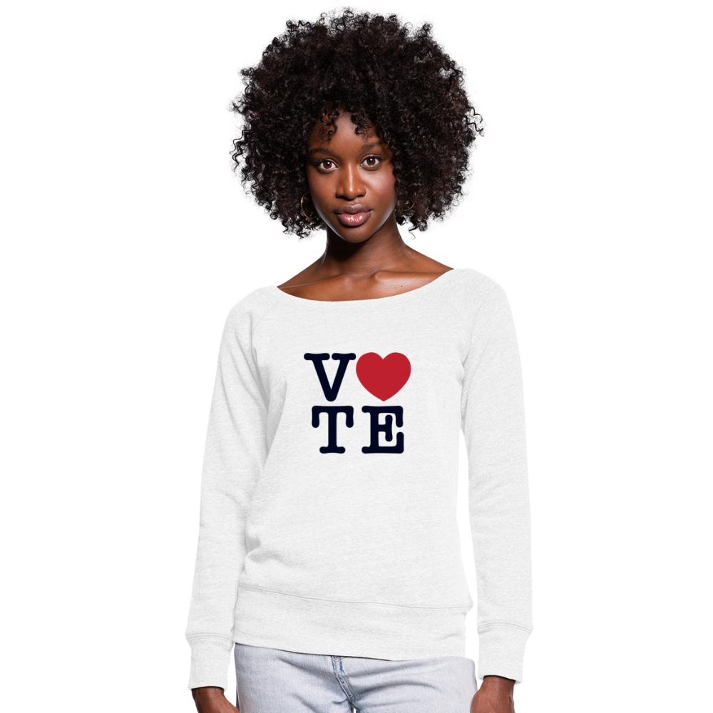Vote Love - Women's Wideneck Sweatshirt - white