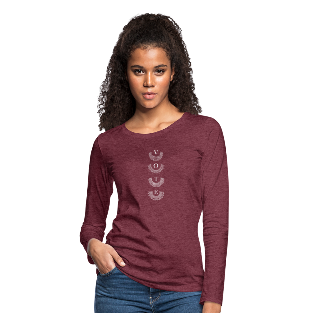 RBG Fervent Wish - Women's Premium Long Sleeve T-Shirt - heather burgundy