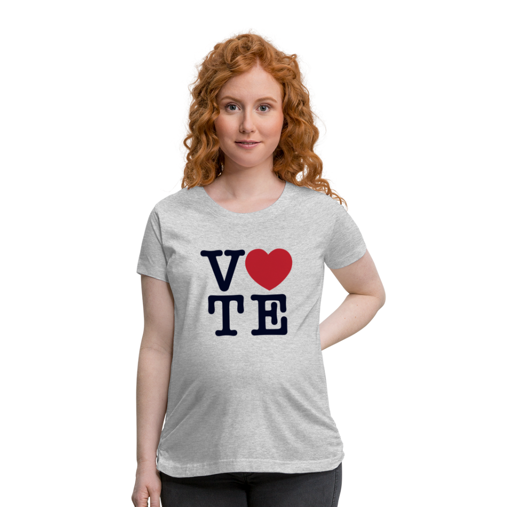 Vote Love - Women’s Maternity T-Shirt - heather gray