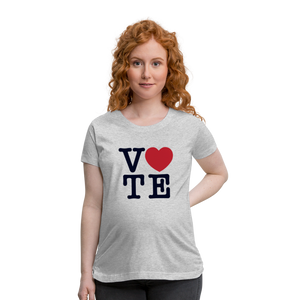 Vote Love - Women’s Maternity T-Shirt - heather gray