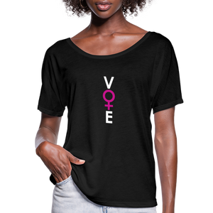 She Votes - Women’s Flowy T-Shirt - black