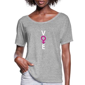 She Votes - Women’s Flowy T-Shirt - heather gray