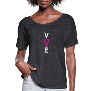 She Votes - Women’s Flowy T-Shirt - charcoal gray