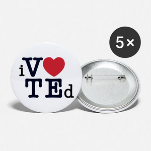 Voted - Buttons large 2.2'' (5-pack) - white